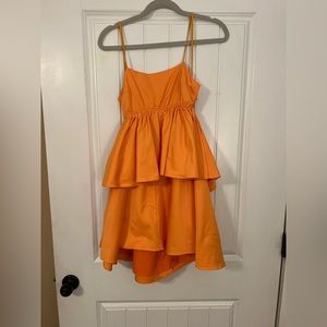 ASOS Orange ruffle dress